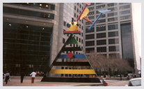 Personage and Feathers by Juan Miro (Statue in front of J.P. Morgan Chase Bank Tower)