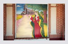 Painted Lady The Welcoming Mural on Our Lady of Guadalupe Church